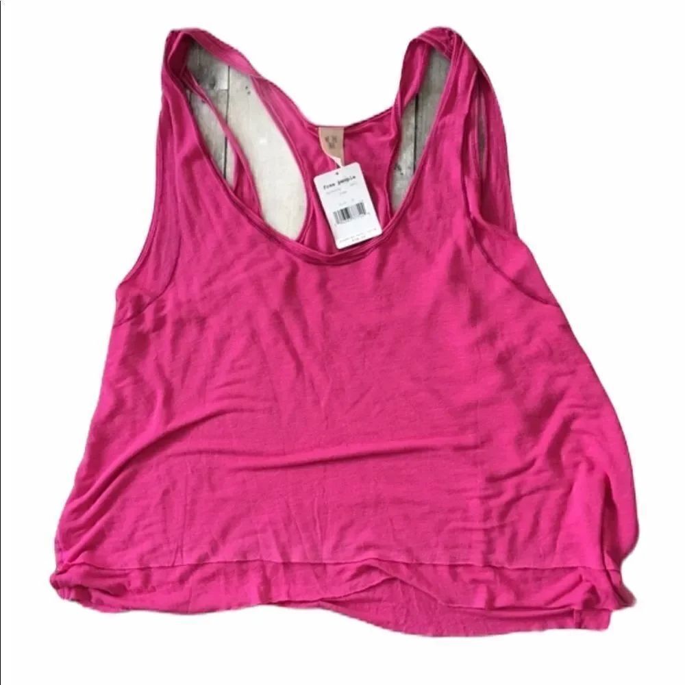 Free People Pink Layered Tank Top Size Small - Picture 4 of 5